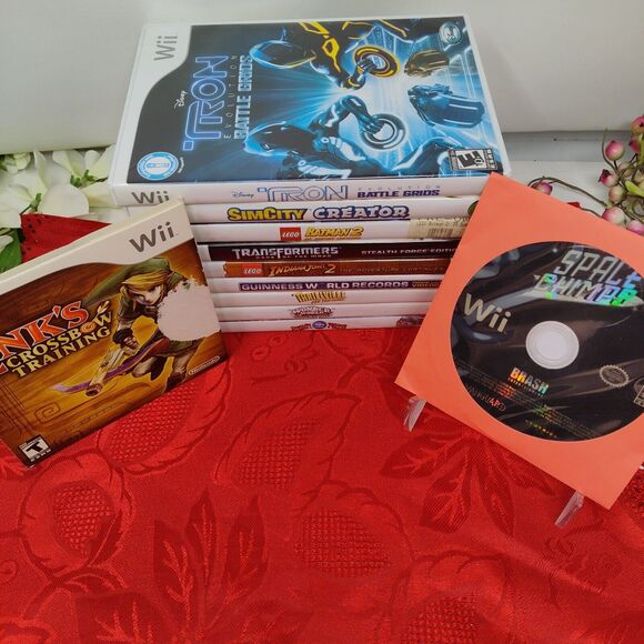 Nintendo Wii Lot Of 11 Games Tron SimCity Lego Transformers Thrillville Circus